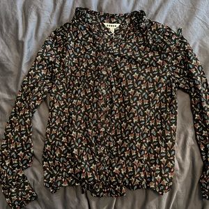 Boden floral button down shirt NWT